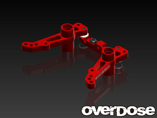 OVERDOSE アルミCハブ&アップライトセット forドリパケ（レッド