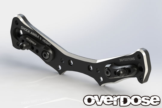 overdose アジャスタブルアルミリヤショックタワー アジャスタブルアルミリヤショックタワー (For GALM/ブラック) [(有