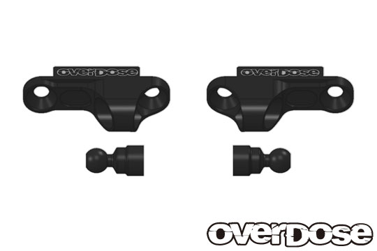 OVERDOSEアルミリアサスアーム＆アルミショックアジャストブロックType2 アルミショックアジャストブロック Type-2 (For OD/ブラック) [(有
